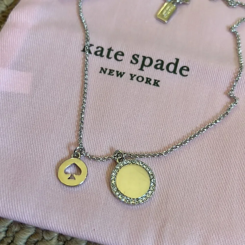 KATE SPADE Spot The Spade Pave Charm Pendant B1